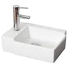 American Imaginations 16.25-in. W Wall Mount White Vessel Set For 1 Hole Left Faucet AI-33595